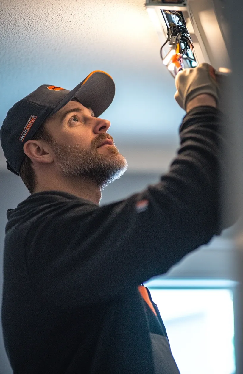 Elektriker am arbeiten